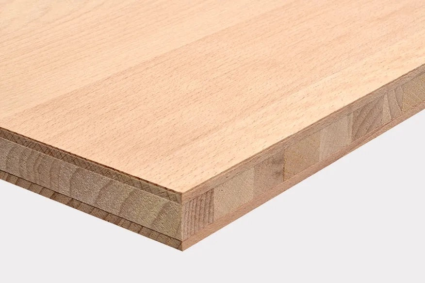 3-Schicht Laubholzplatte Buche gedämpft